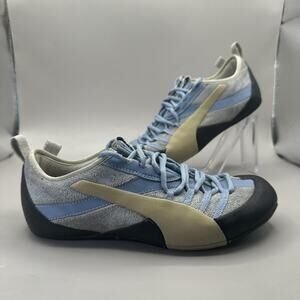 Puma Klim Climbing Shoes Womens Size 6.5 Blue Gray Sneakers Suede VTG